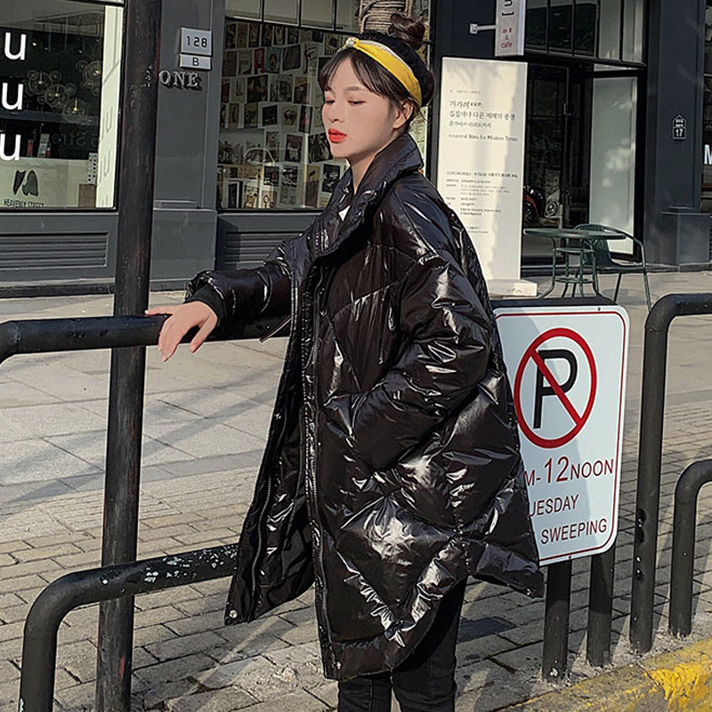 AJY180油面面包領弧形擺寬松羽絨服